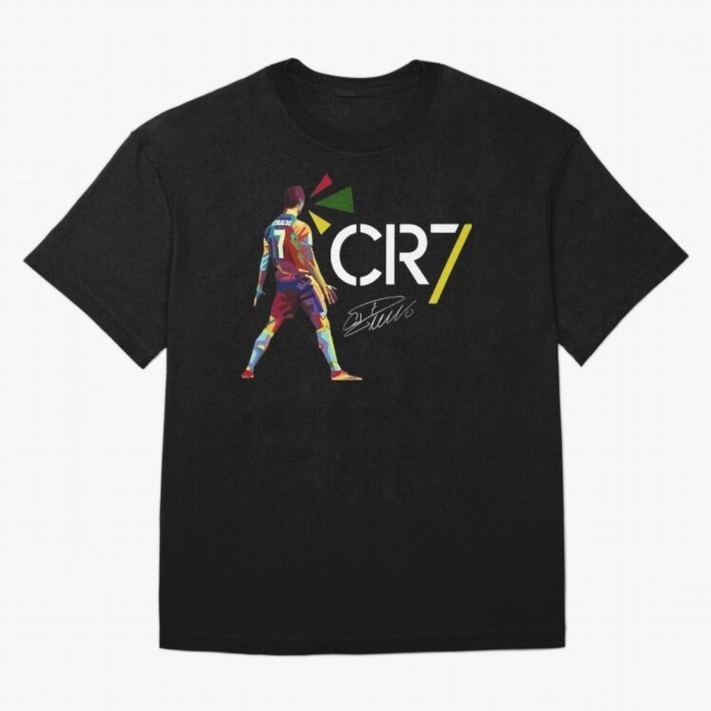 Cr7 Cristiano Ronaldo Signature Oversized T-Shirt Mark Match Day Hype around FIFA World Cup 2026, Messi, England, France and Netherlands, Football Festival Excitement, Trophy Ambitions, Country Rivalries and Star Player Buzz; Perfect for Fans,