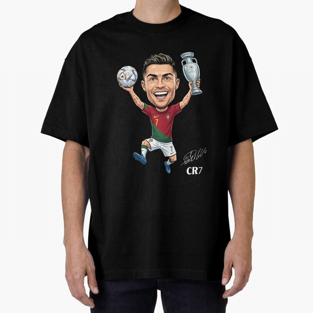 Cristiano Ronaldo Campion Oversized T-Shirt Follow the Final Road of the FIFA World Cup 2026 Journey through Neymar Highlights, England, France and Netherlands Pride, Stadium Memories, Football Loyalty, International Chants and Championship
