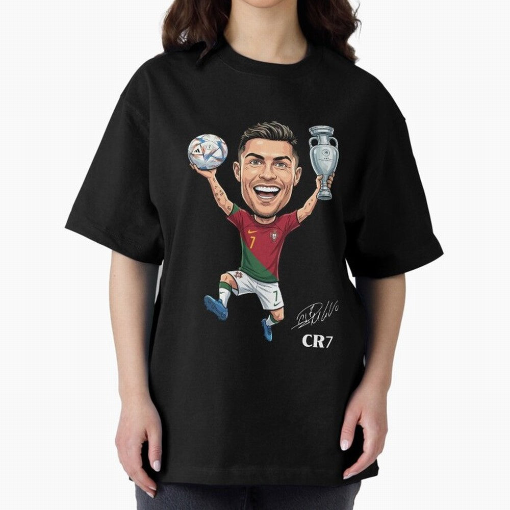 Cristiano Ronaldo Campion Oversized T-Shirt Follow the Final Road of the FIFA World Cup 2026 Journey through Neymar Highlights, England, France and Netherlands Pride, Stadium Memories, Football Loyalty, International Chants and Championship