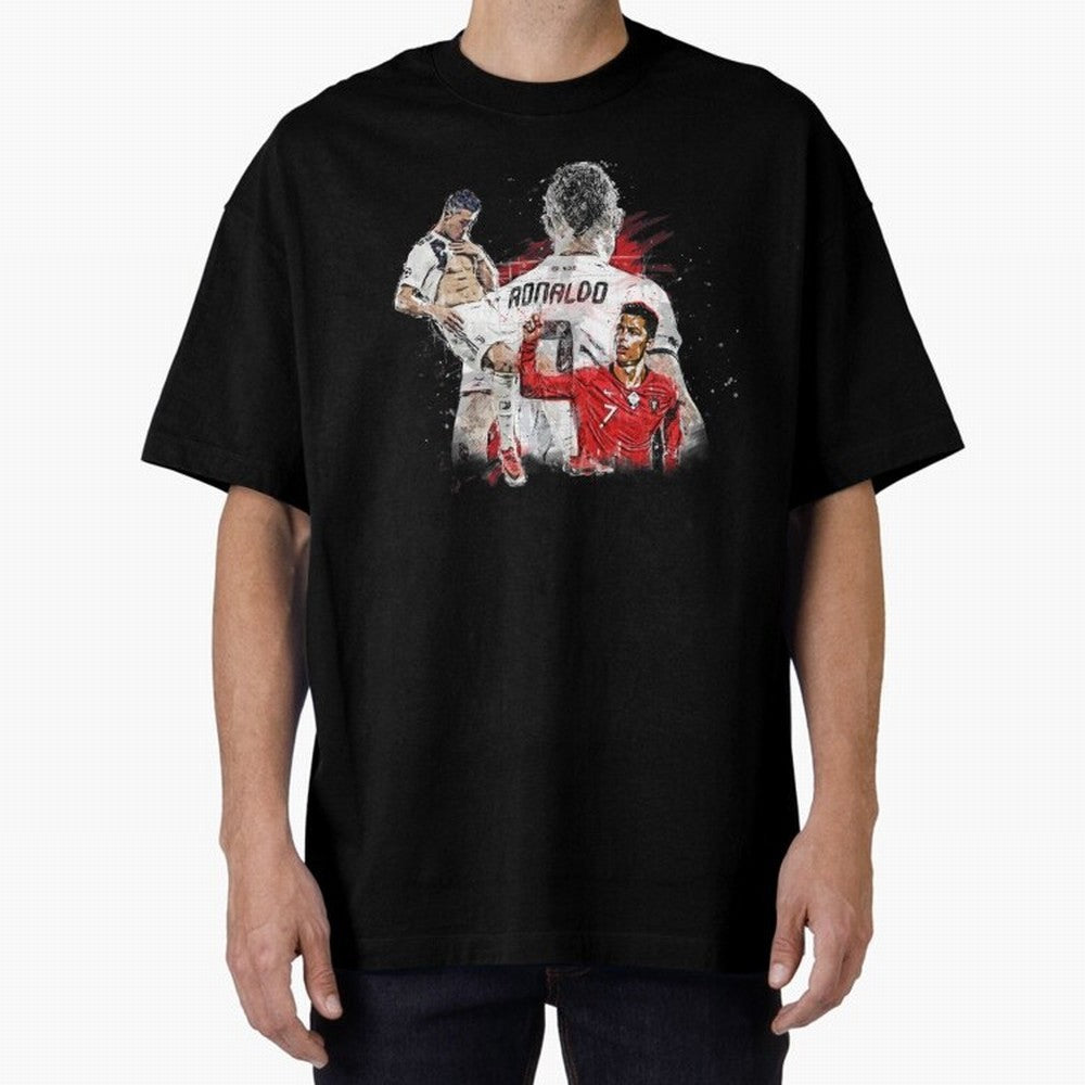 Cristiano Ronaldo Cristiano Ronaldo Oversized T-Shirt Remember Iconic Moments from the FIFA World Cup 2026 USA Canada Mexico Journey through Neymar Highlights, Brazil, Portugal and Argentina Pride, Sports Nostalgia, International Competition,