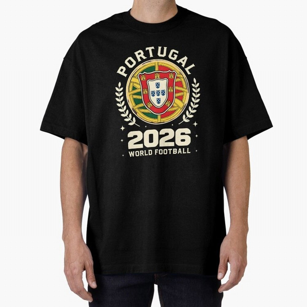 Portugal 2026 World Football Oversized T-Shirt Fuel Your Fan Pride for FIFA World Cup 2026 Spirit, Built around Brazil, Haaland, Soccer Culture, Superstar Moments, National Team Dreams and Competitive Fire; Perfect for Supporters Who Want Bold