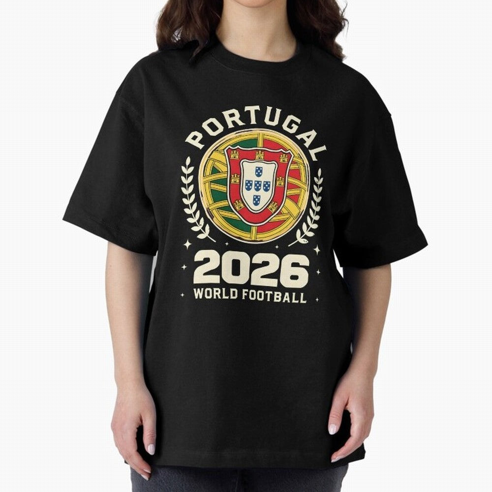 Portugal 2026 World Football Oversized T-Shirt Fuel Your Fan Pride for FIFA World Cup 2026 Spirit, Built around Brazil, Haaland, Soccer Culture, Superstar Moments, National Team Dreams and Competitive Fire; Perfect for Supporters Who Want Bold