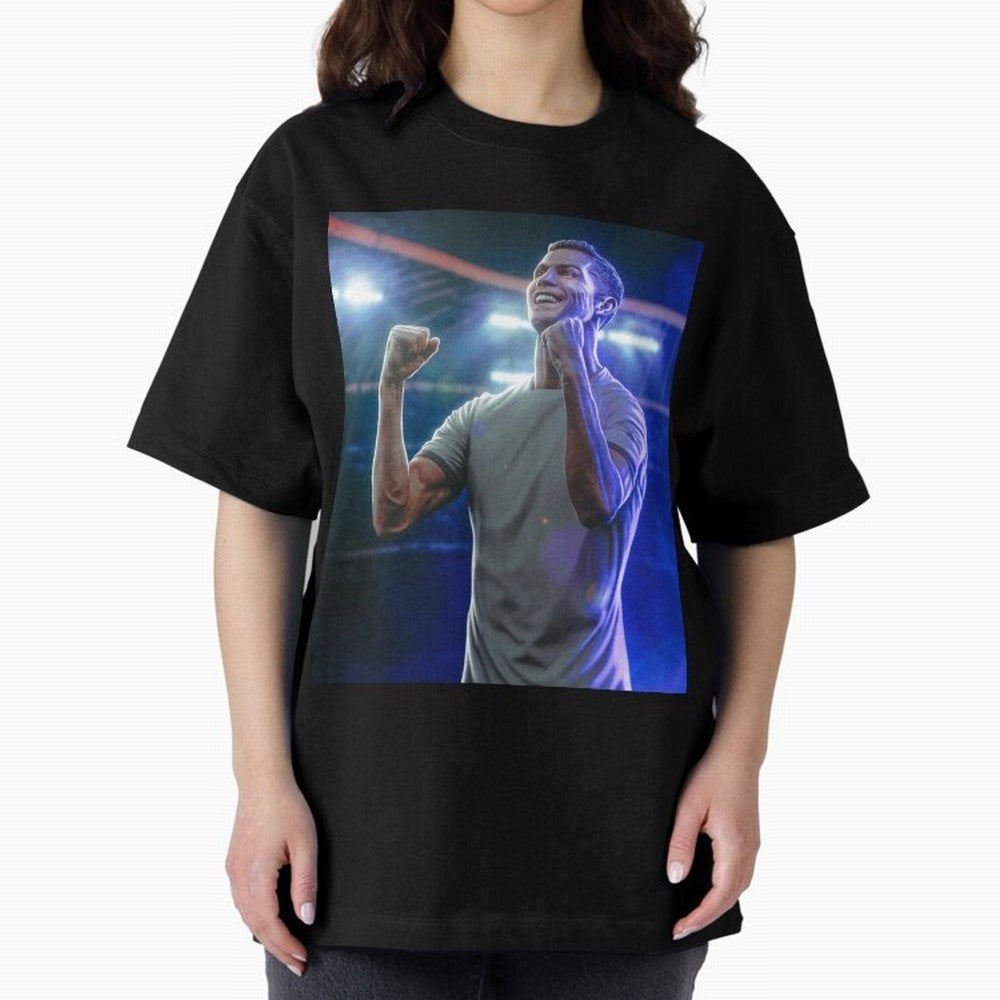 Cristiano Ronaldo Oversized T-Shirt Bring Home Global Football Passion for FIFA World Cup 2026 USA Canada Mexico, Inspired by Mbappe, England and Germany, Stadium Memories, Football Loyalty, International Chants and Championship Tradition; Perfect