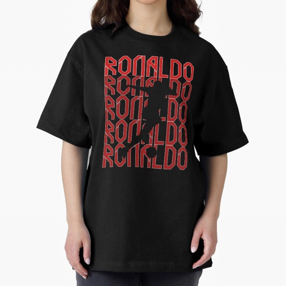 Cristiano Ronaldo Oversized T-Shirt Celebrate Global Passion for Match Day Hype around FIFA World Cup 2026 Group Stage, CR7, England, Championship Spirit, Famous Goals, Roaring Crowds and International Football Unity; Created for Match Day Parties,