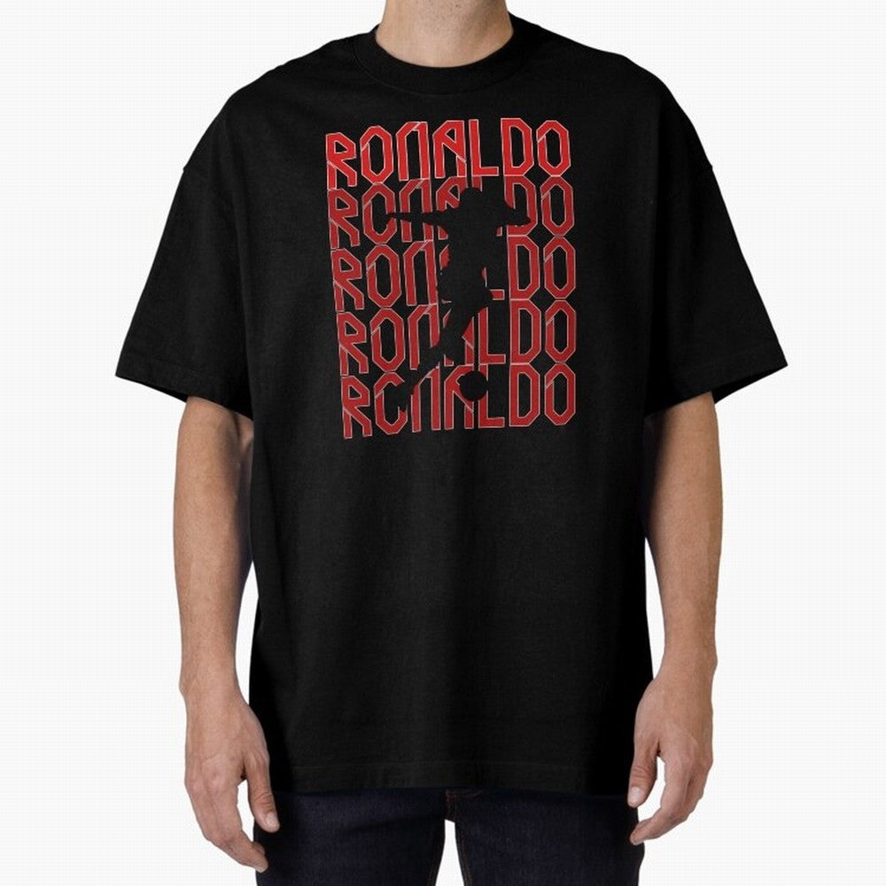 Cristiano Ronaldo Oversized T-Shirt Celebrate Global Passion for Match Day Hype around FIFA World Cup 2026 Group Stage, CR7, England, Championship Spirit, Famous Goals, Roaring Crowds and International Football Unity; Created for Match Day Parties,