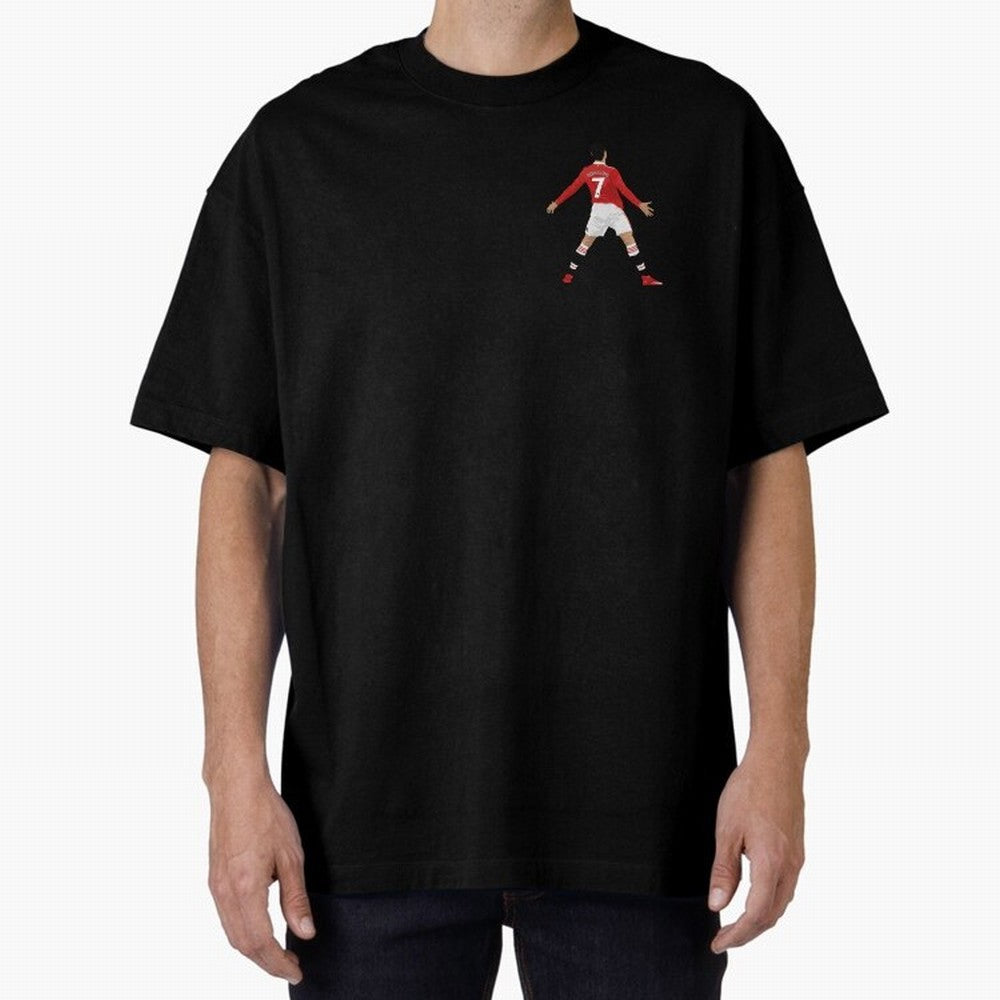 Ronaldo CR7 - Manchester Unided Oversized T-Shirt Bring Trophy Dreams to FIFA World Cup 2026 USA Canada Mexico for Fans of Messi, CR7 and Mbappe and Brazil, Portugal and Argentina, Bringing Goal Celebration Energy, Supporter Heritage, Football