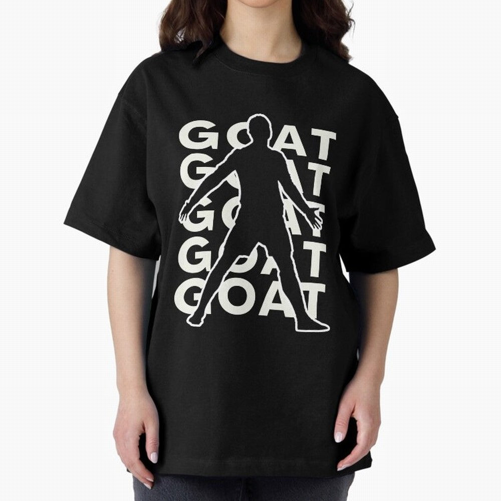 Cristiano Ronaldo the goat CR7 Oversized T-Shirt Capture Stadium Memories from Match Day Hype around FIFA World Cup 2026 USA Canada Mexico, Neymar, Haaland and Cristiano Ronaldo, France and Portugal, Global Supporter Spirit, Legendary Goals,