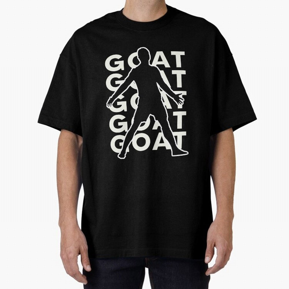Cristiano Ronaldo the goat CR7 Oversized T-Shirt Capture Stadium Memories from Match Day Hype around FIFA World Cup 2026 USA Canada Mexico, Neymar, Haaland and Cristiano Ronaldo, France and Portugal, Global Supporter Spirit, Legendary Goals,