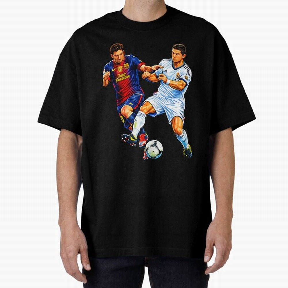 2 GOATS Oversized T-Shirt Turn Up for the FIFA World Cup 2026 Group Stage Journey through Messi and Cristiano Ronaldo Highlights, Netherlands Pride, Game Day Rituals, Football Legends, Country Pride and the Road to the Final; Made for Die Hard
