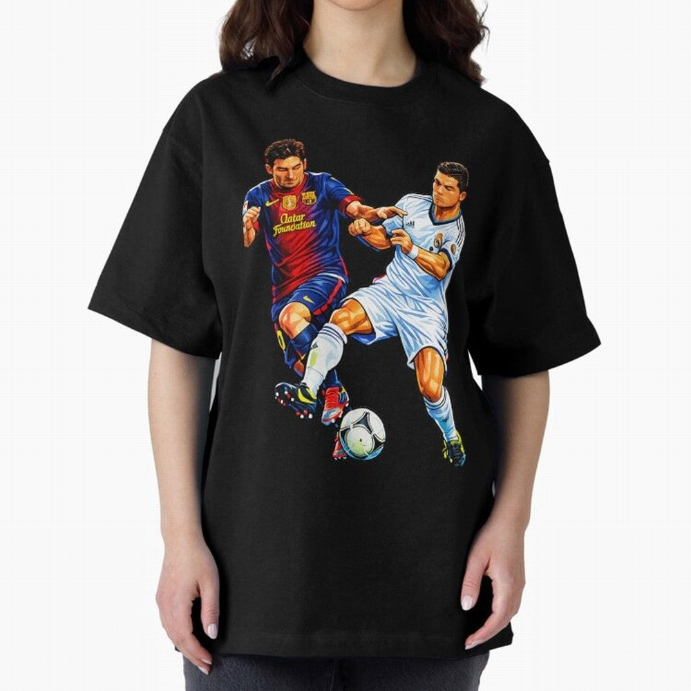 2 GOATS Oversized T-Shirt Turn Up for the FIFA World Cup 2026 Group Stage Journey through Messi and Cristiano Ronaldo Highlights, Netherlands Pride, Game Day Rituals, Football Legends, Country Pride and the Road to the Final; Made for Die Hard