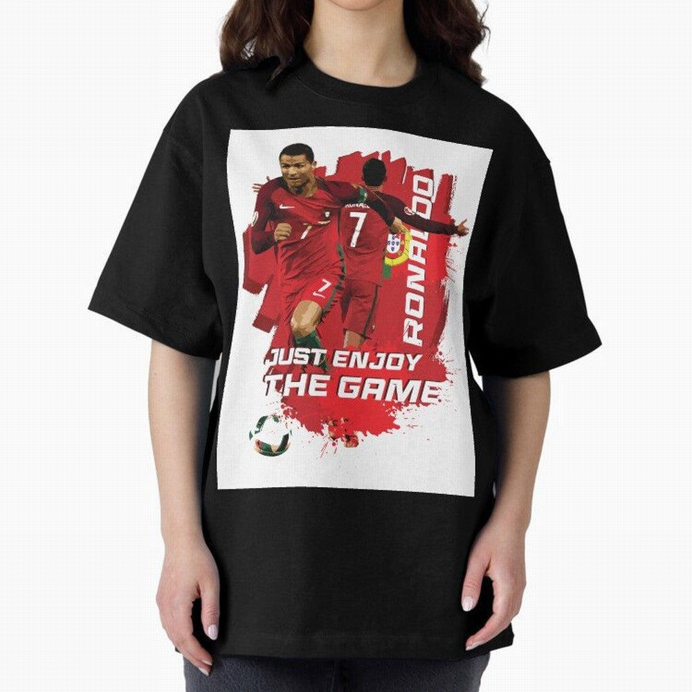 Cristiano Ronaldo Oversized T-Shirt Celebrate Football Heritage in FIFA World Cup 2026 USA Canada Mexico Connected to Messi and Cristiano Ronaldo, Portugal, Spain and Germany Energy, Soccer Culture, Superstar Moments, National Team Dreams and