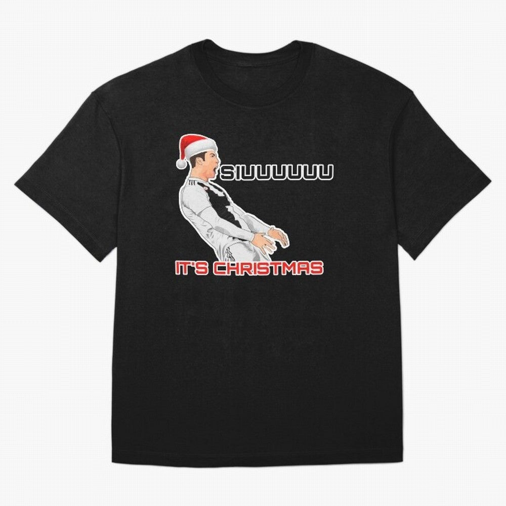 Siuuuuuu CR7 Christmas funny Oversized T-Shirt Bring Match Day Fire to FIFA World Cup 2026 Group Stage Spirit, Made for Spain, Haaland, Football Passion, Legendary Performances, Festival Vibes and Supporter Community; Ideal for Passionate Fans Who
