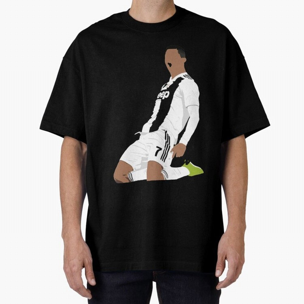 Cristiano Ronaldo Cristiano Ronaldo Oversized T-Shirt Bring a Vintage Feel to FIFA World Cup 2026 Group Stage Spirit, Filled with Argentina and Brazil, CR7, Championship Spirit, Famous Goals, Roaring Crowds and International Football Unity; Perfect