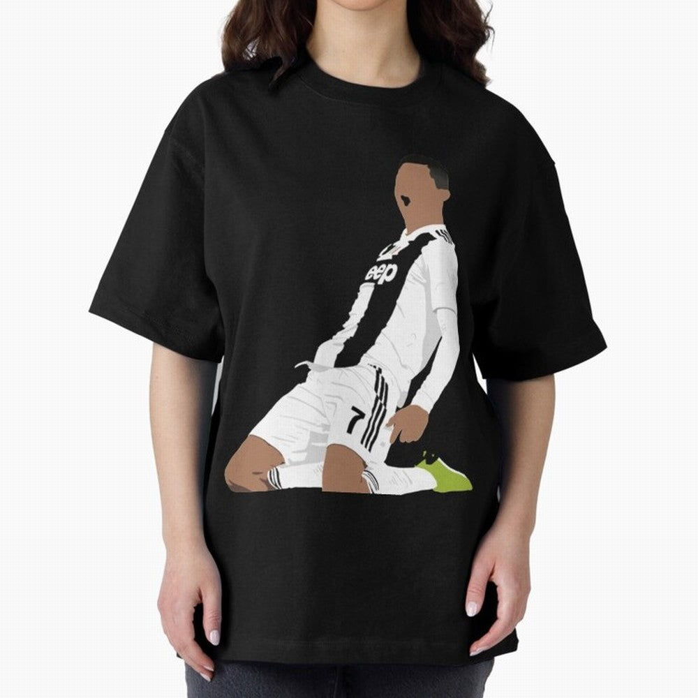 Cristiano Ronaldo Cristiano Ronaldo Oversized T-Shirt Bring a Vintage Feel to FIFA World Cup 2026 Group Stage Spirit, Filled with Argentina and Brazil, CR7, Championship Spirit, Famous Goals, Roaring Crowds and International Football Unity; Perfect