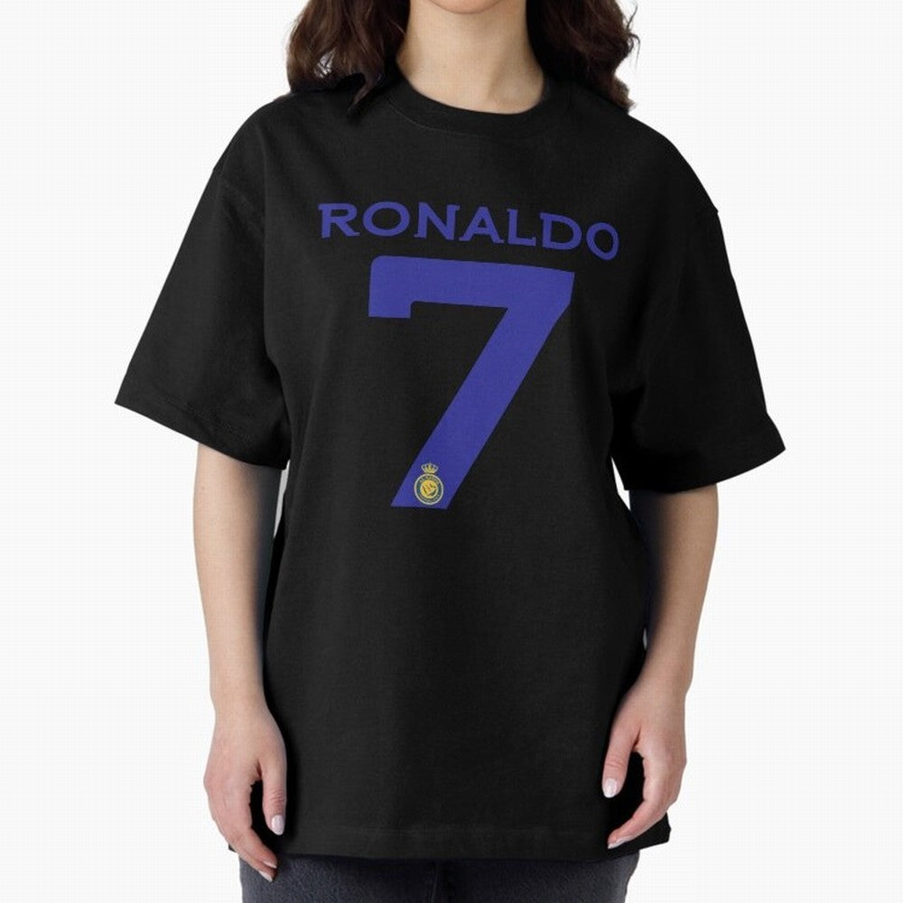Ronaldo 7 Al-Nassr Football Club - Oversized T-Shirt Mark FIFA World Cup 2026 Inspired by Mbappe, Germany Energy, Sports Nostalgia, International Competition, Famous Players and Unforgettable Victories; Perfect for Supporters Who Want Bold Football