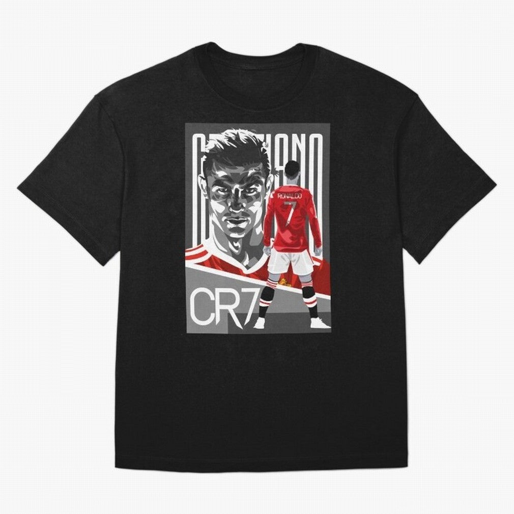 Cristiano Ronaldo in Red Oversized T-Shirt Spotlight FIFA World Cup 2026 USA Canada Mexico Celebrating Haaland and Mbappe, Netherlands Energy, Global Supporter Spirit, Legendary Goals, National Colors and Tournament Celebration; Ideal for Football
