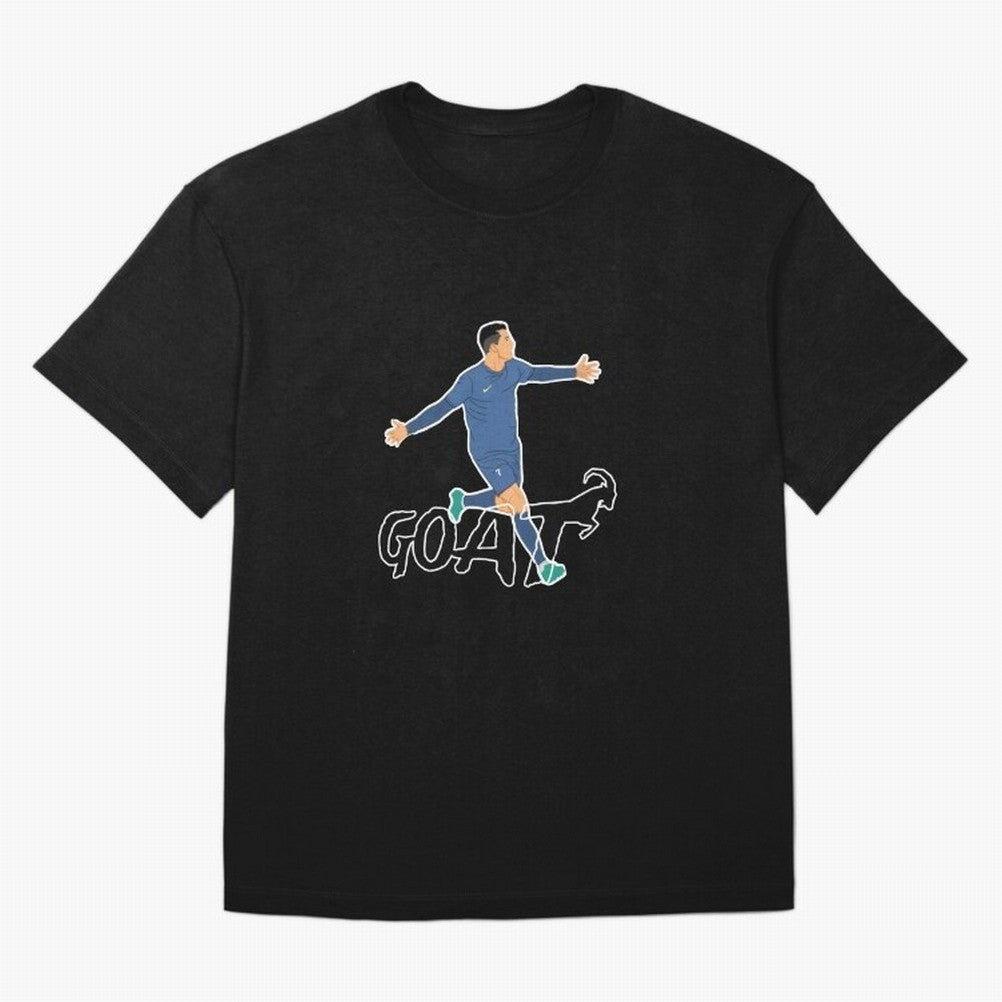 Cristiano Ronaldo - GOAT Oversized T-Shirt Support the FIFA World Cup 2026 Journey through CR7 Highlights, Netherlands Pride, Championship Spirit, Famous Goals, Roaring Crowds and International Football Unity; Made for Die Hard Supporters, Soccer
