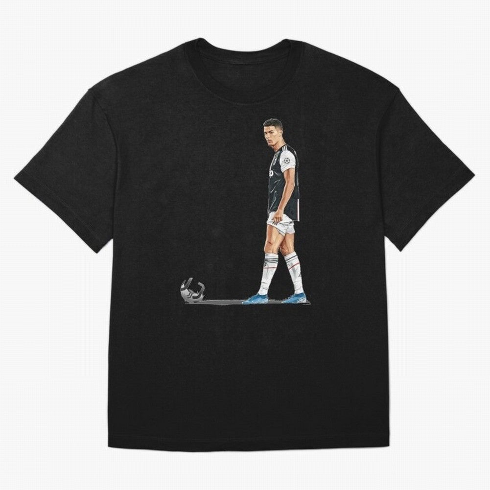 Ronaldo Watercolor Oversized T-Shirt Celebrate Football Dreams Across Match Day Hype around FIFA World Cup 2026, Haaland, Argentina and Brazil, Stadium Chants, National Pride, Trophy Dreams and Unforgettable Football Memories; Ideal for Fans Who