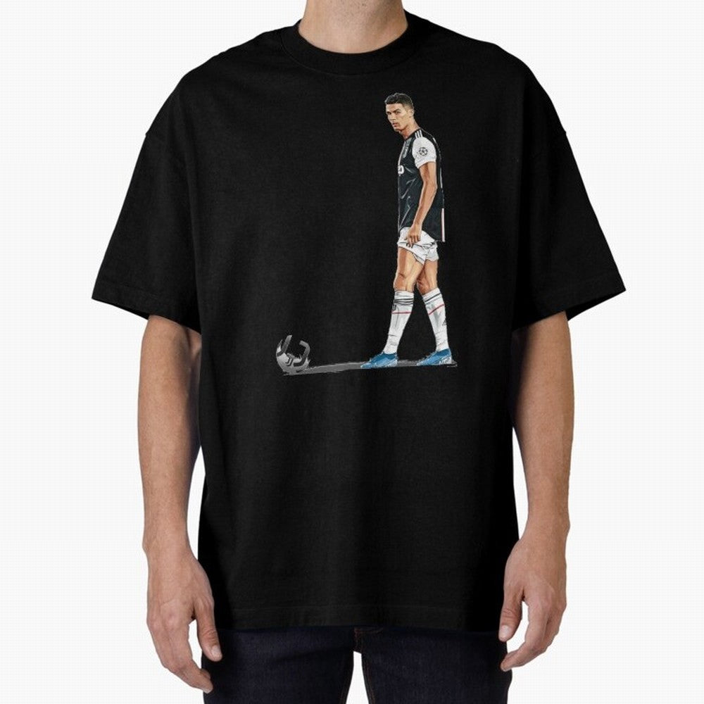 Ronaldo Watercolor Oversized T-Shirt Celebrate Football Dreams Across Match Day Hype around FIFA World Cup 2026, Haaland, Argentina and Brazil, Stadium Chants, National Pride, Trophy Dreams and Unforgettable Football Memories; Ideal for Fans Who