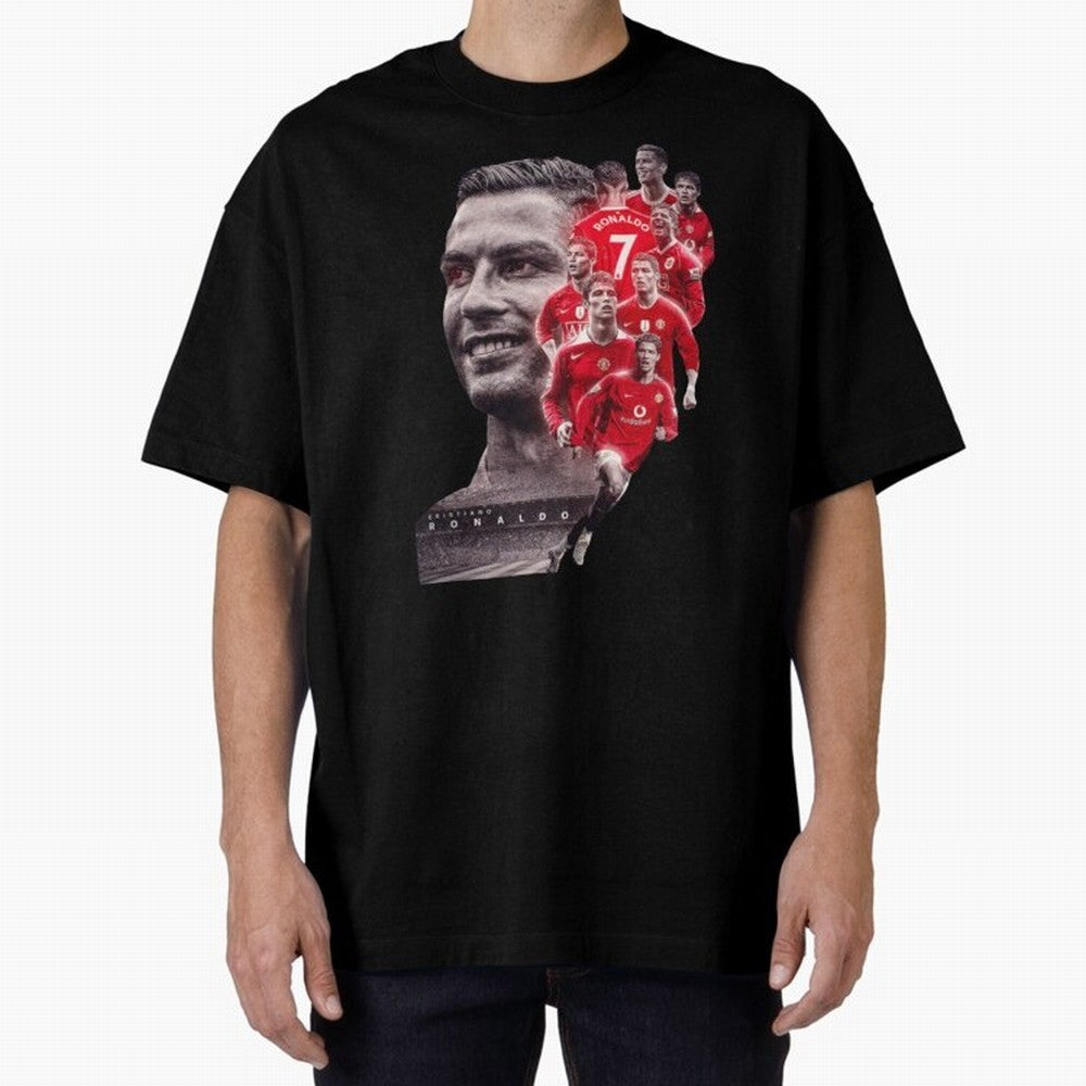 ronaldo Oversized T-Shirt Celebrate Every Goal in Match Day Hype around FIFA World Cup 2026 USA Canada Mexico, Messi and Cristiano Ronaldo, Portugal, Retro Football Energy, Iconic Rivalries, Trophy Chase Drama and Stadium Atmosphere; Great for