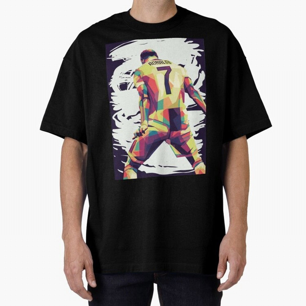 Cristiano Ronaldo Art cristiano ronaldo Oversized T-Shirt Celebrate National Team Dreams in Global Football Passion for FIFA World Cup 2026 Group Stage, with Neymar, England and Germany, Match Day Excitement, Supporter Culture, Golden Goals and
