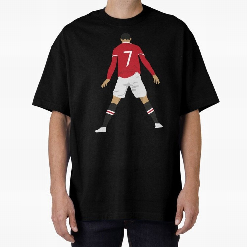 CR7 Man U SIIIIIUUUUUUU (Celebration) Oversized T-Shirt Celebrate Classic Football Spirit in FIFA World Cup 2026 USA Canada Mexico for Fans of Haaland and Mbappe and England, Bringing Football Festival Excitement, Trophy Ambitions, Country