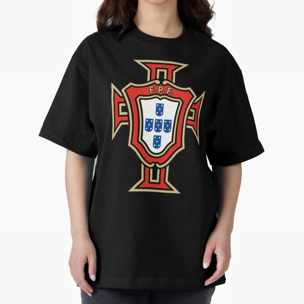 Portugal Soccer Logo Oversized T-Shirt Show Your Tournament Heart for FIFA World Cup 2026 Group Stage Built around Messi, Portugal, Spain and Germany Energy, Sports Nostalgia, International Competition, Famous Players and Unforgettable Victories;