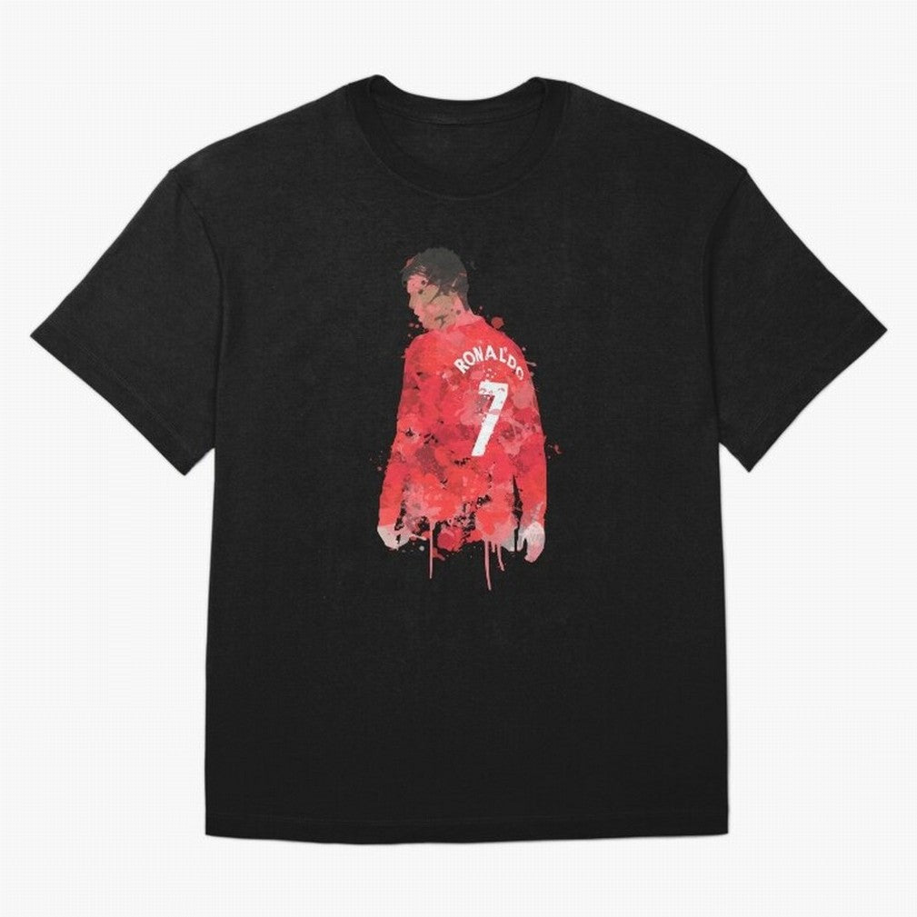Cristiano Ronaldo - Manchester United Legend Art Oversized T-Shirt Join Supporters Worldwide for FIFA World Cup 2026 USA Canada Mexico for Fans of CR7 and Messi and England, Bringing Goal Celebration Energy, Supporter Heritage, Football Icons and