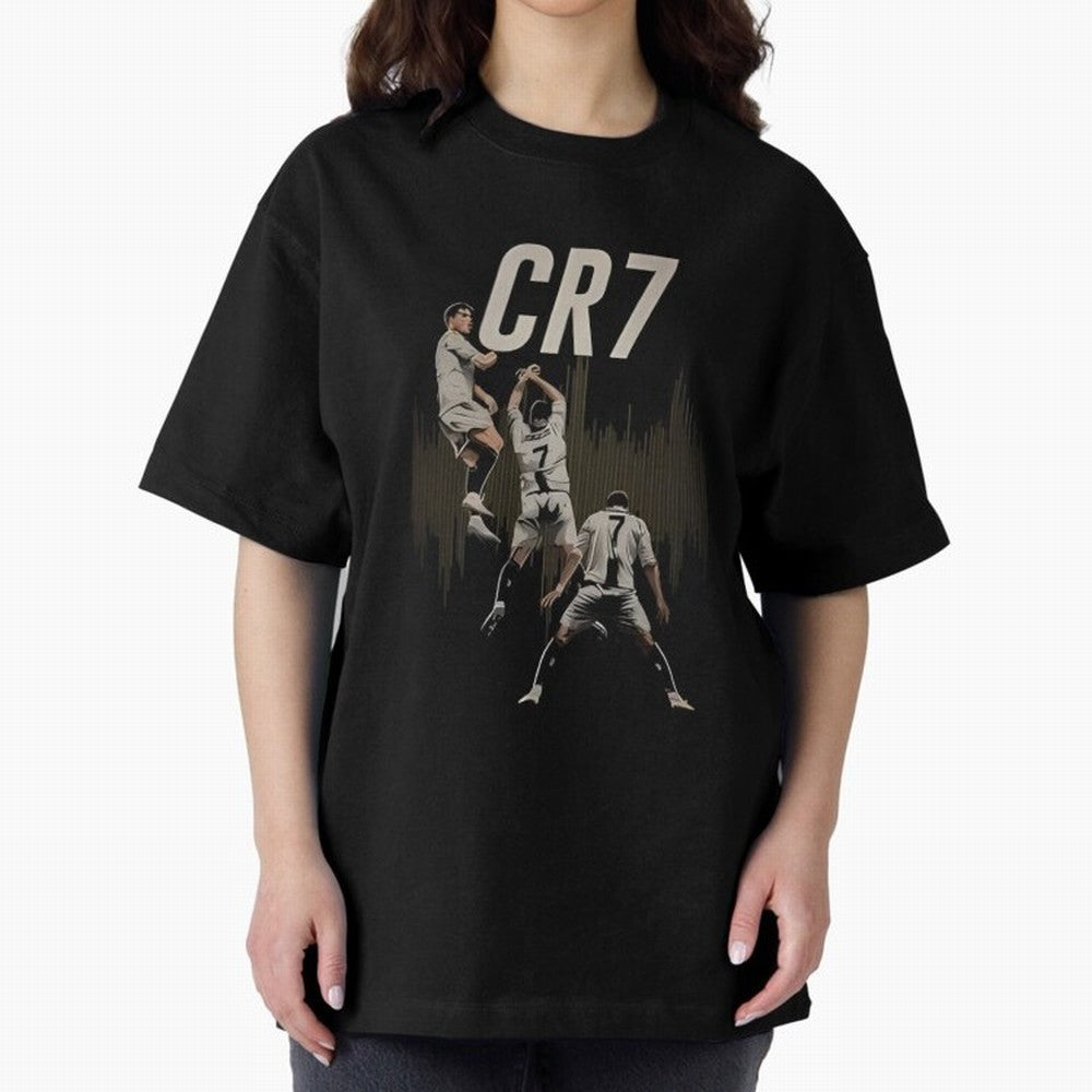 Cr7 Oversized T-Shirt Stand Out with Spirit from Global Football Passion for FIFA World Cup 2026 Group Stage, Made for Cristiano Ronaldo, France and Portugal, Match Day Excitement, Supporter Culture, Golden Goals and Global Football Passion;