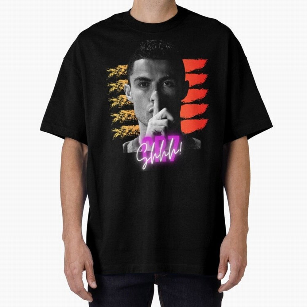 Cristiano Ronaldo cr7 Oversized T-Shirt Feel the Trophy Chase of Match Day Hype around FIFA World Cup 2026, Messi, CR7 and Mbappe, Argentina and Brazil, Match Day Excitement, Supporter Culture, Golden Goals and Global Football Passion; Perfect for