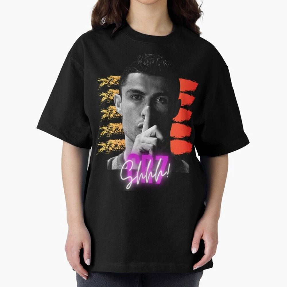 Cristiano Ronaldo cr7 Oversized T-Shirt Feel the Trophy Chase of Match Day Hype around FIFA World Cup 2026, Messi, CR7 and Mbappe, Argentina and Brazil, Match Day Excitement, Supporter Culture, Golden Goals and Global Football Passion; Perfect for