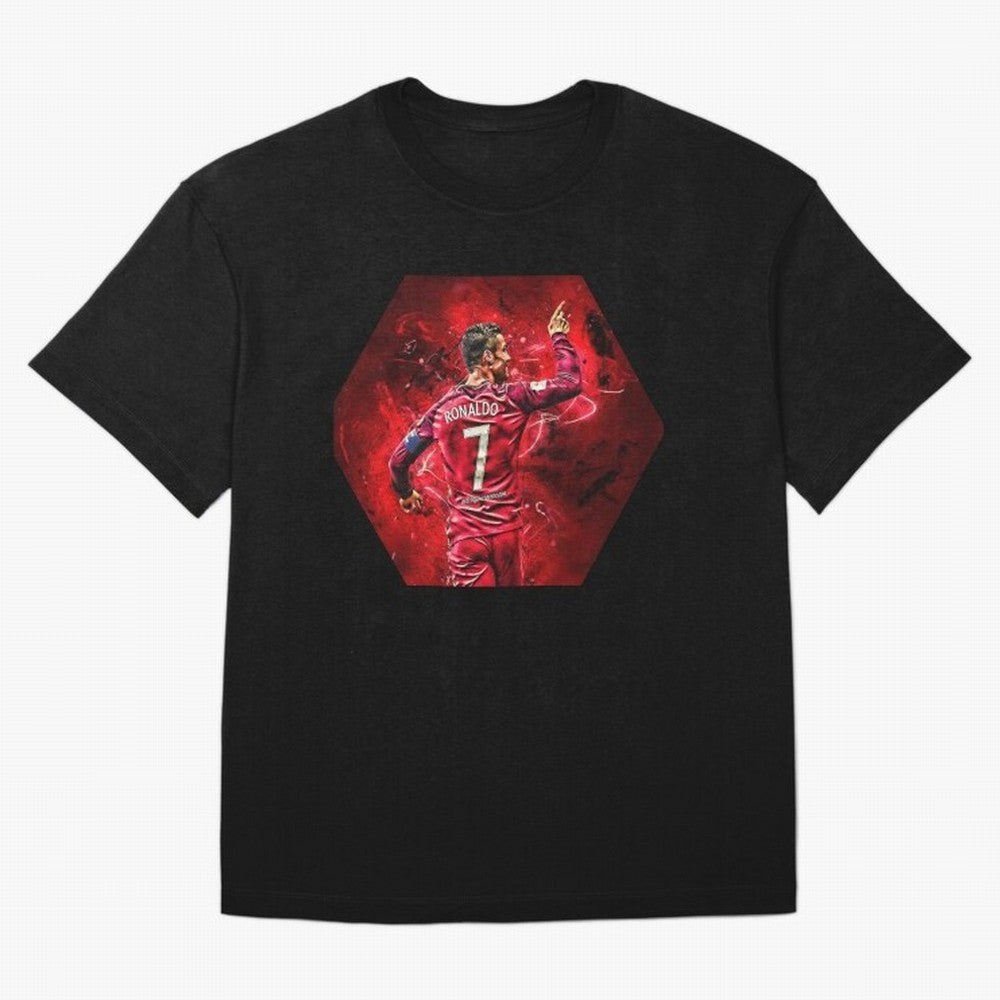 CR7 Art Oversized T-Shirt Celebrate Global Passion for Global Football Passion for FIFA World Cup 2026 Group Stage, with Neymar, Haaland and Cristiano Ronaldo, Portugal, Classic Soccer Heritage, Championship Pressure, Fan Loyalty and International