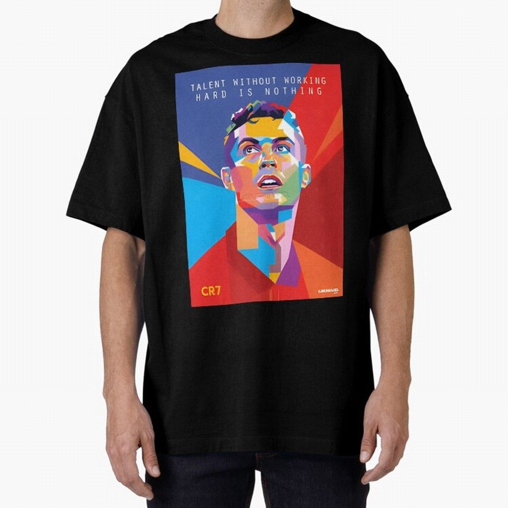 Cristiano Ronaldo Oversized T-Shirt Share FIFA World Cup 2026 USA Canada Mexico for Fans of Cristiano Ronaldo and Argentina, France and Brazil, Bringing Tournament Hype, Historic Matchups, Family Viewing Parties and Global Sports Pride; Built for