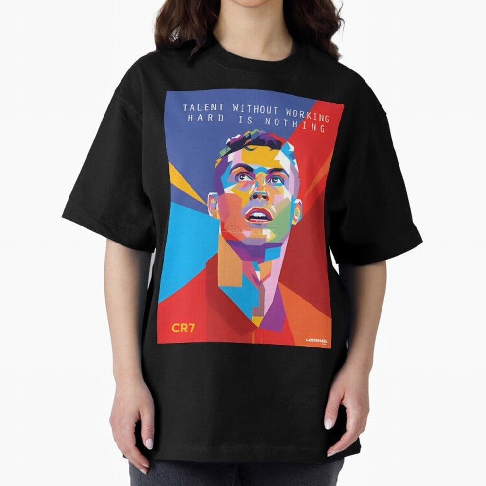 Cristiano Ronaldo Oversized T-Shirt Share FIFA World Cup 2026 USA Canada Mexico for Fans of Cristiano Ronaldo and Argentina, France and Brazil, Bringing Tournament Hype, Historic Matchups, Family Viewing Parties and Global Sports Pride; Built for