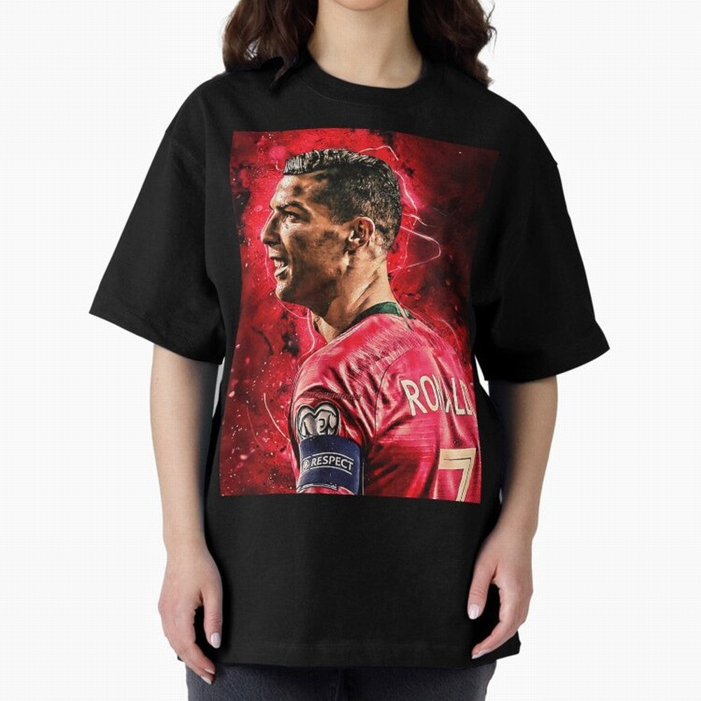 R-o-n-a-l-d-o Design Wallpaper Oversized T-Shirt Carry National Pride through the FIFA World Cup 2026 Journey through Messi and Cristiano Ronaldo Highlights, Argentina Pride, Vintage Soccer Flavor, Modern Football Stars, National Flags and Final