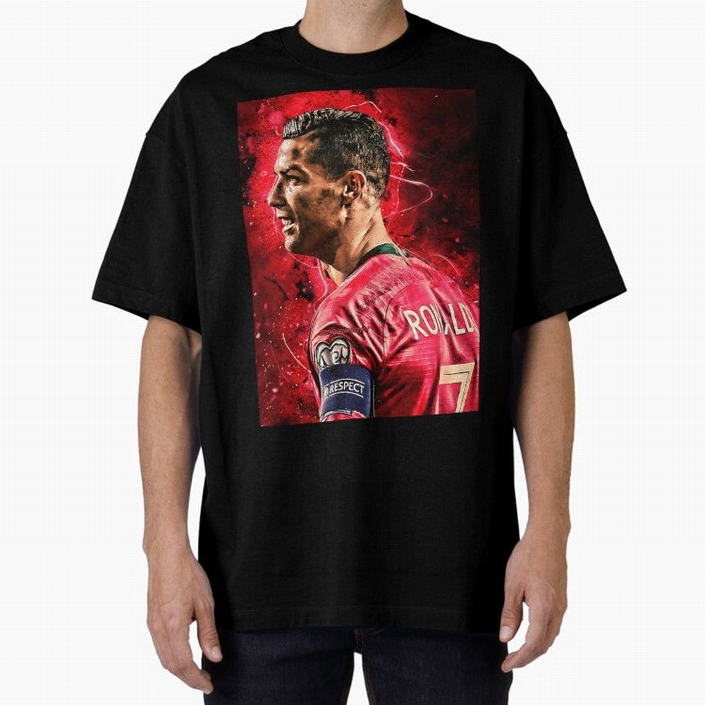 R-o-n-a-l-d-o Design Wallpaper Oversized T-Shirt Carry National Pride through the FIFA World Cup 2026 Journey through Messi and Cristiano Ronaldo Highlights, Argentina Pride, Vintage Soccer Flavor, Modern Football Stars, National Flags and Final