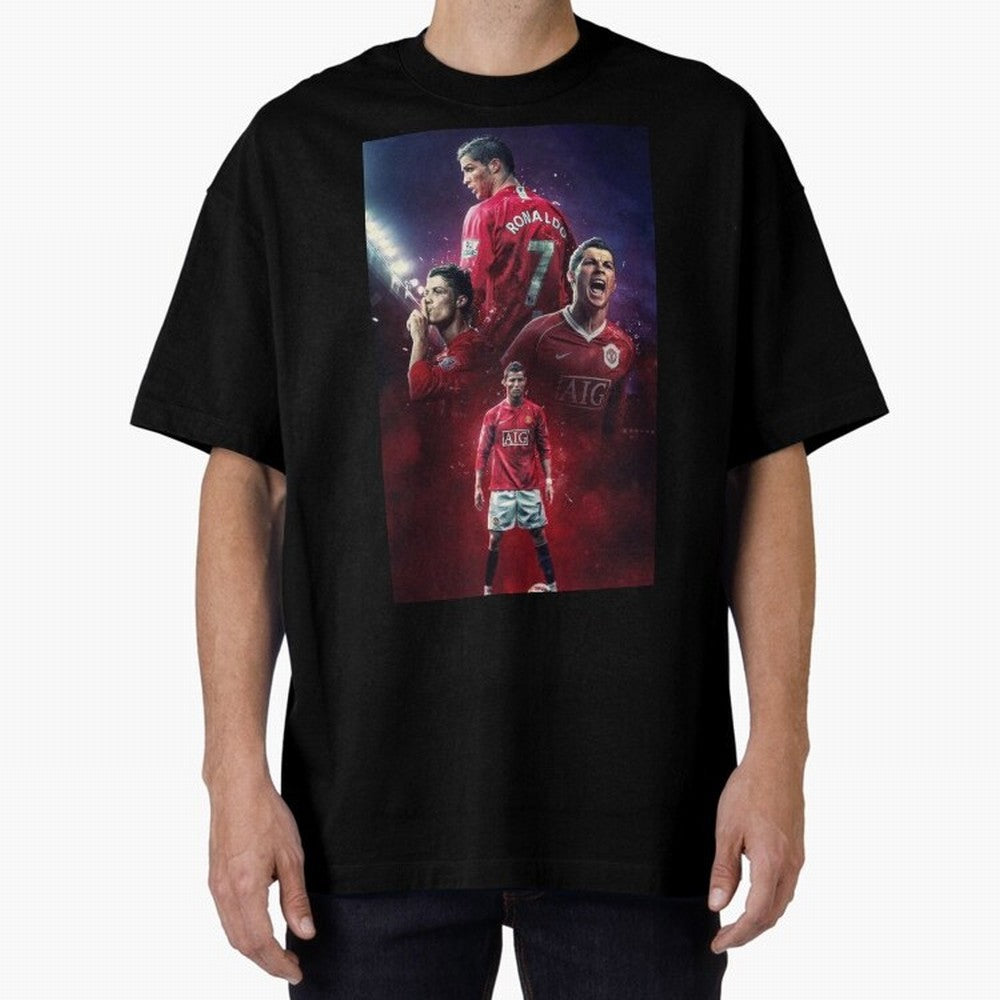 Cristiano Ronaldo dos Santos Aveiro Art Oversized T-Shirt Show Match Day Excitement for the FIFA World Cup 2026 Journey through Messi, Neymar and Mbappe Highlights, France and Portugal Pride, Fan Favorite Moments, National Team Passion, Big Match