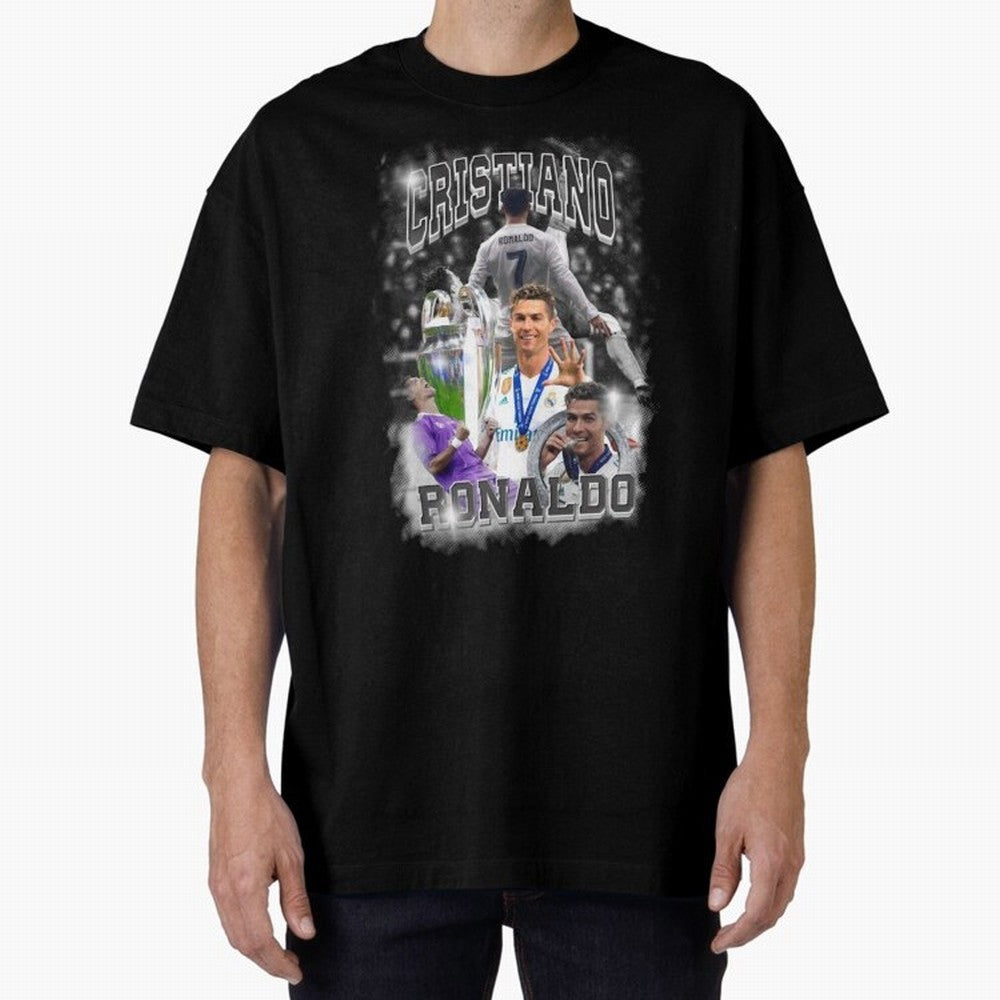 Cristiano Ronaldo Oversized T-Shirt Honor FIFA World Cup 2026 USA Canada Mexico for Fans of Haaland and Mbappe and Brazil, Bringing Global Supporter Spirit, Legendary Goals, National Colors and Tournament Celebration; Built for Supporters Chasing