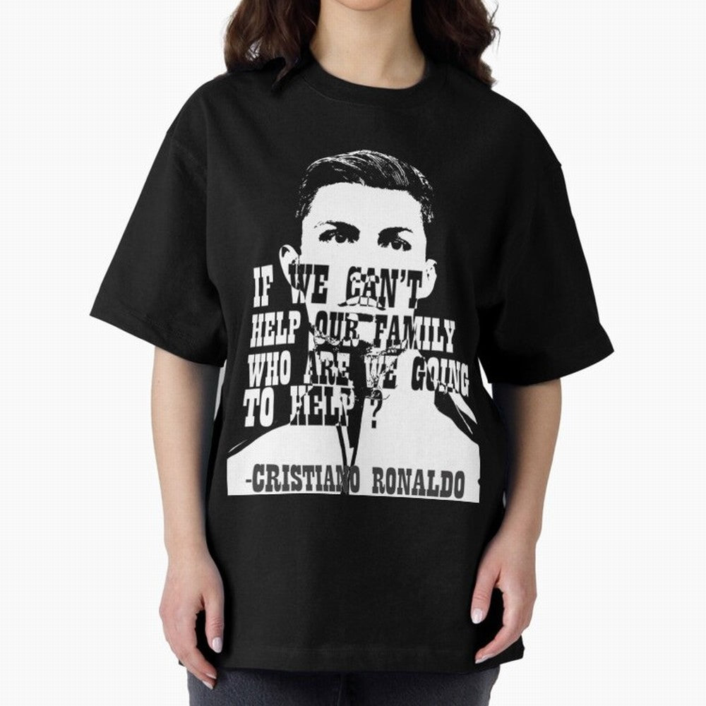 Cristiano Ronaldo cristiano ronaldo quotes Oversized T-Shirt Fuel the FIFA World Cup 2026 Journey through Neymar Highlights, Brazil, Portugal and Argentina Pride, Sports Nostalgia, International Competition, Famous Players and Unforgettable