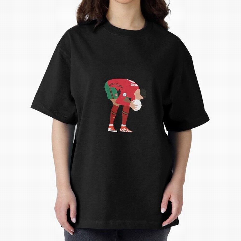 cristiano ronaldo ball kiss Oversized T-Shirt Feel the Trophy Chase of Match Day Hype around FIFA World Cup 2026, Messi, CR7 and Mbappe, Spain and Netherlands, Fan Favorite Moments, National Team Passion, Big Match Drama and Soccer History; Perfect