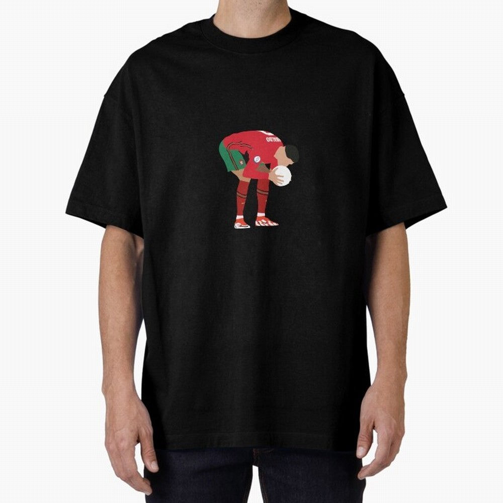 cristiano ronaldo ball kiss Oversized T-Shirt Feel the Trophy Chase of Match Day Hype around FIFA World Cup 2026, Messi, CR7 and Mbappe, Spain and Netherlands, Fan Favorite Moments, National Team Passion, Big Match Drama and Soccer History; Perfect