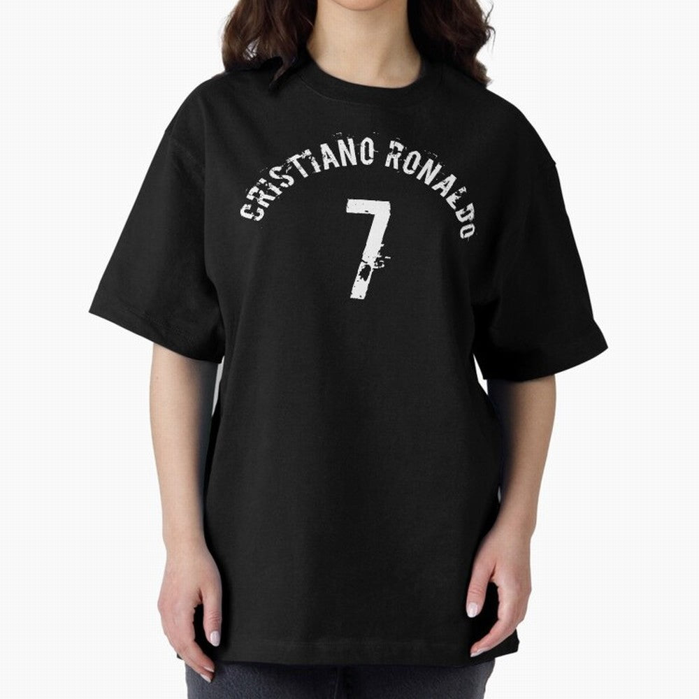 Cristiano Ronaldo 7 Oversized T-Shirt Share the Excitement of FIFA World Cup 2026 Spirit, with Spain, Haaland and Mbappe, Goal Celebration Energy, Supporter Heritage, Football Icons and Worldwide Tournament Joy; Ideal for Football Dads, Football