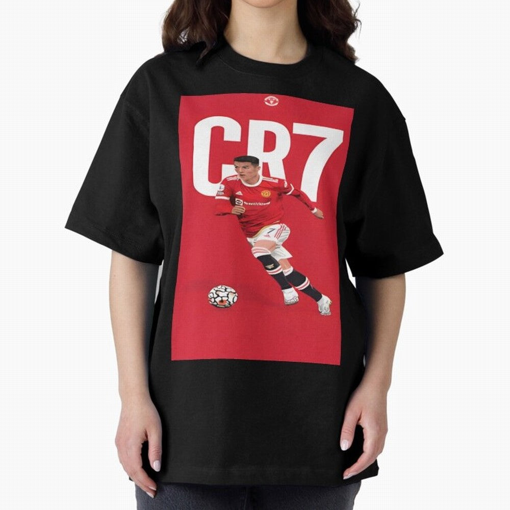 Cr7 Oversized T-Shirt Carry the Colors and Pride of Match Day Hype around FIFA World Cup 2026, Messi and Cristiano Ronaldo, England, Match Day Excitement, Supporter Culture, Golden Goals and Global Football Passion; Great for Supporters Who Love