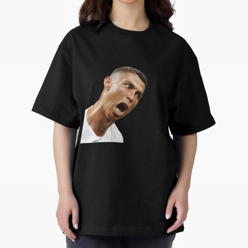 Cristiano Ronaldo Siuuu Meme Oversized T-Shirt Celebrate the Magic of FIFA World Cup 2026 USA Canada Mexico with Haaland, England and Germany Energy, Match Day Excitement, Supporter Culture, Golden Goals and Global Football Passion; Ideal for