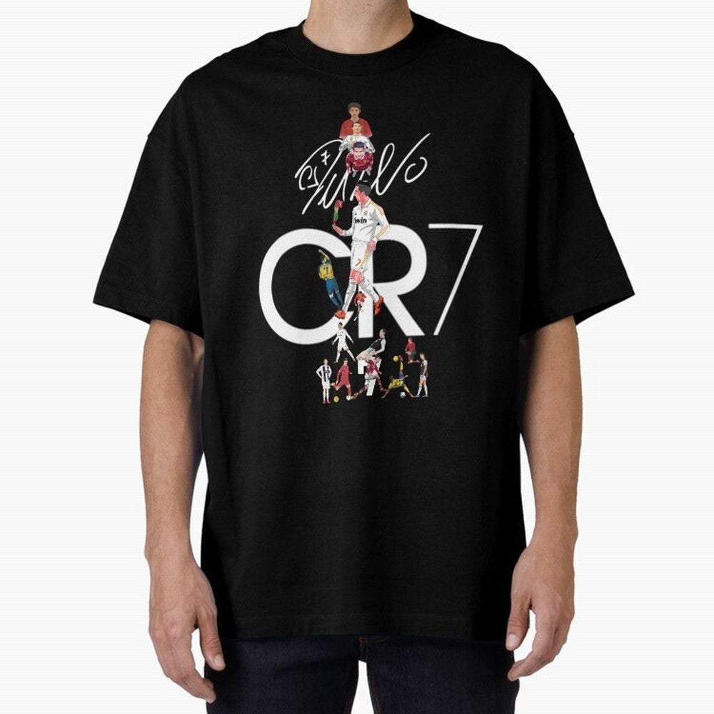 CR7 Oversized T-Shirt Carry FIFA World Cup 2026 Connected to Mbappe and Neymar, Portugal, Spain and Germany Energy, Sports Nostalgia, International Competition, Famous Players and Unforgettable Victories; Perfect for People Who Love Argentina,