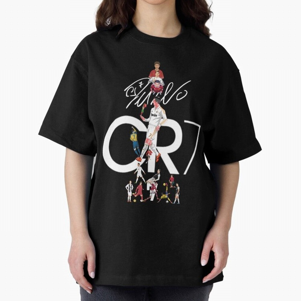 CR7 Oversized T-Shirt Carry FIFA World Cup 2026 Connected to Mbappe and Neymar, Portugal, Spain and Germany Energy, Sports Nostalgia, International Competition, Famous Players and Unforgettable Victories; Perfect for People Who Love Argentina,