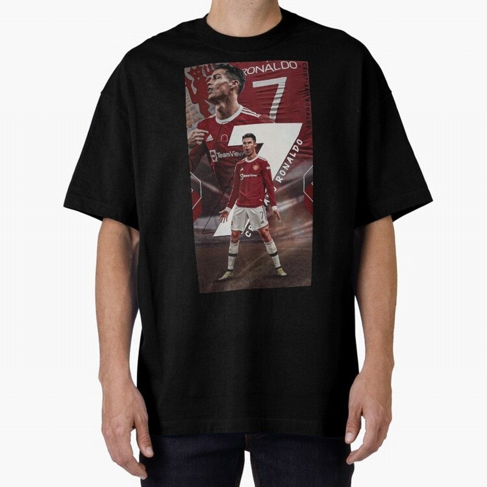 Cristiano Ronaldo Oversized T-Shirt Celebrate Unforgettable Nights in FIFA World Cup 2026 for Fans of Mbappe and Neymar and Spain and Netherlands, Bringing Championship Spirit, Famous Goals, Roaring Crowds and International Football Unity; Great