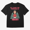 All I Want For Christmas is Siuuu Oversized T-Shirt Capture Stadium Memories from the FIFA World Cup 2026 USA Canada Mexico Journey through Haaland and Mbappe Highlights, Germany Pride, Football Passion, Legendary Performances, Festival Vibes and