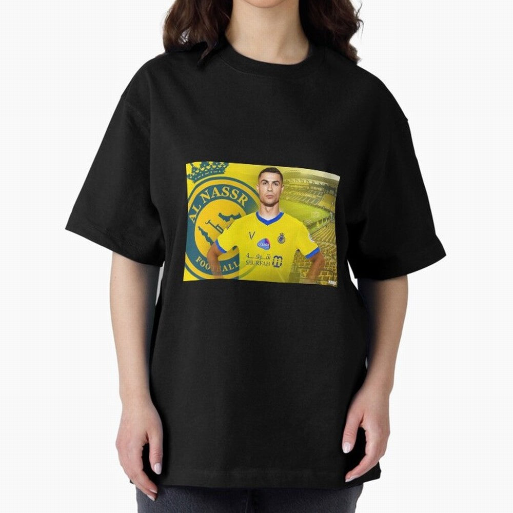 AL NASSR CRISTIANO RONALDO Oversized T-Shirt Bring Legendary Rivalry Energy to Match Day Hype around FIFA World Cup 2026, Cristiano Ronaldo, Haaland and CR7, Portugal, Spain and Germany, Football Festival Excitement, Trophy Ambitions, Country