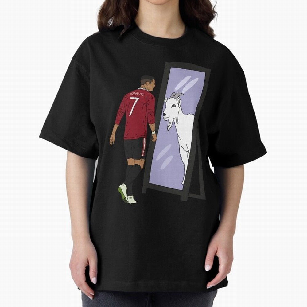 Cristiano Ronaldo Mirror GOAT Oversized T-Shirt Celebrate Every Goal in FIFA World Cup 2026 Group Stage Made for Messi, Neymar and Mbappe, Germany Energy, Classic Soccer Heritage, Championship Pressure, Fan Loyalty and International Pride; Created
